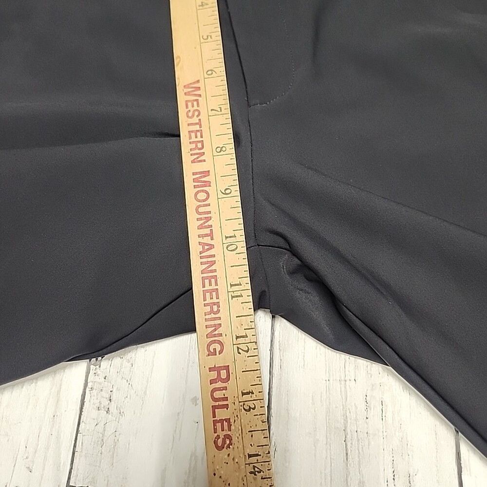 Athleta Stellar Novelty Trouser Stretchy Womens Size 6 Black Red Side Stripe Zip - Picture 6 of 13